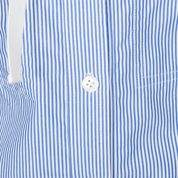 Theory Velvela  Tie Front Striped Utility Shirt - Picture 5 of 9